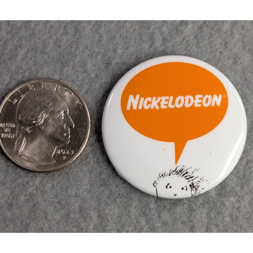 Rare 1985 Nickelodeon Pinny Mascot Pinback Button Early MTV Networks 80s - Picture 4 of 8